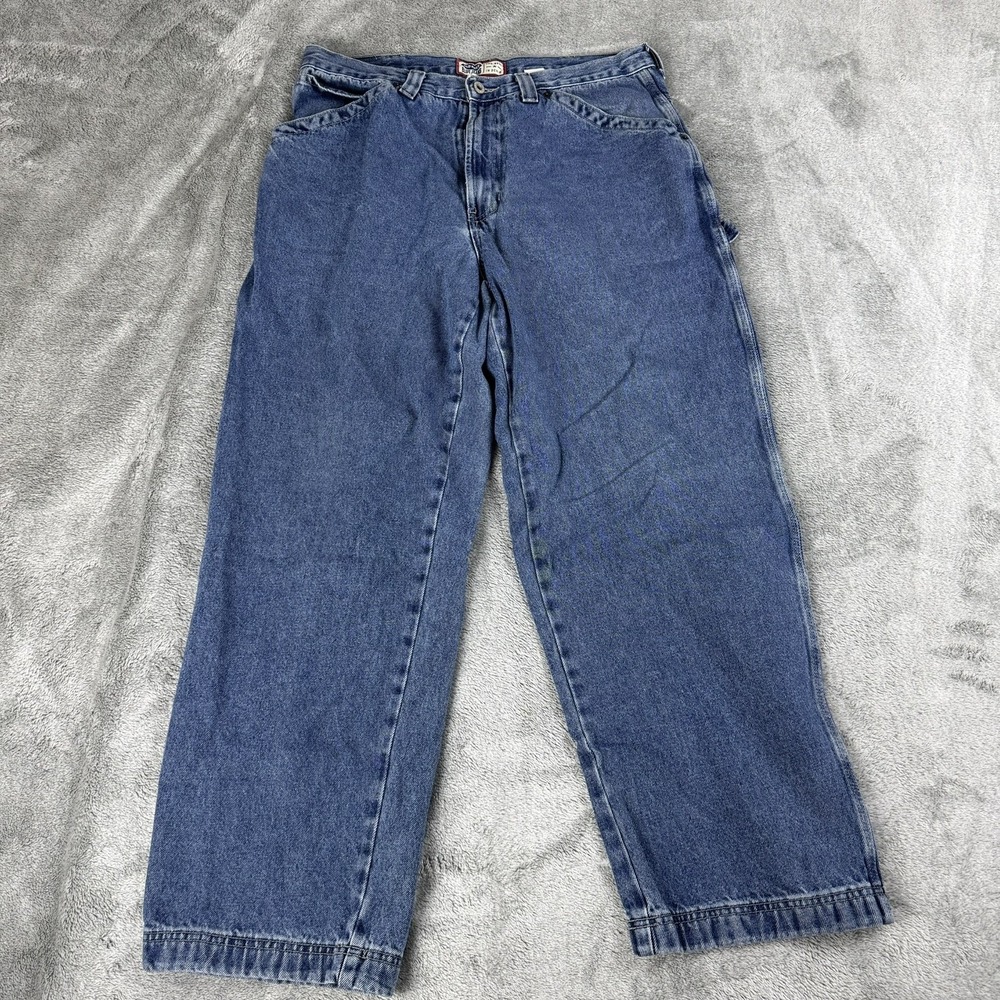 Vintage Old Navy Painters Jeans Men's 36x29 Blue Carpenter Baggy Wide Leg Y2K